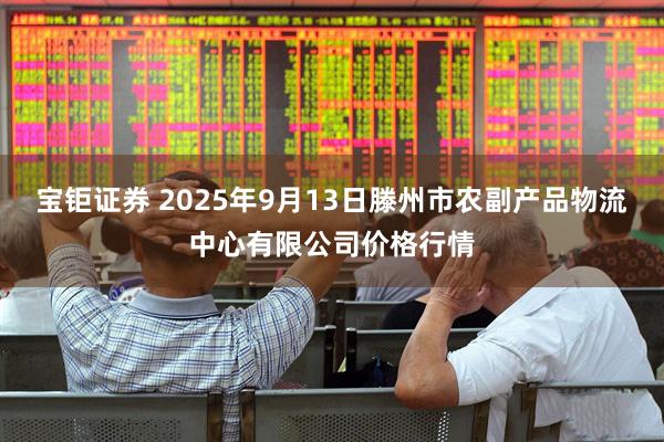 宝钜证券 2025年9月13日滕州市农副产品物流中心有限公司价格行情