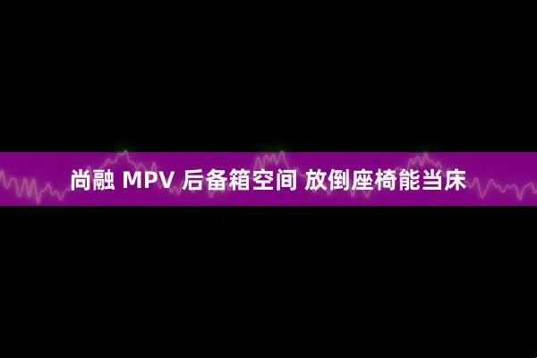 尚融 MPV 后备箱空间 放倒座椅能当床
