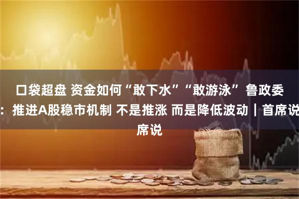 口袋超盘 资金如何“敢下水”“敢游泳” 鲁政委：推进A股稳市机制 不是推涨 而是降低波动｜首席说